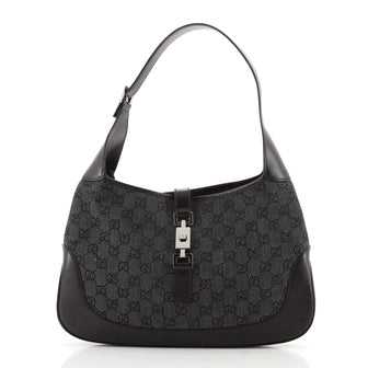 Gucci Web Jackie O Hobo GG Canvas Medium