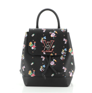 Louis Vuitton Lockme Backpack Floral Printed Leather Mini