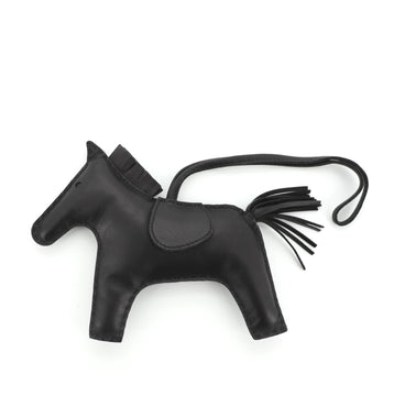 Hermes So Black GriGri Rodeo Bag Charm Leather GM