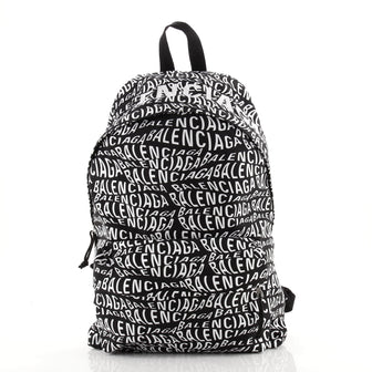 Balenciaga Wheel Backpack Printed Nylon Medium
