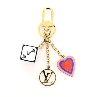 Louis Vuitton Dice And Heart Bag Charm And Key Holder Game On