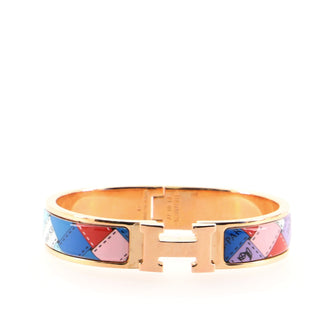 Hermes Clic H Bracelet Printed Enamel Narrow