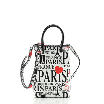 Balenciaga Shopping Phone Holder Printed Leather