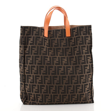 Fendi Open Shopping Tote Zucca Canvas Tall