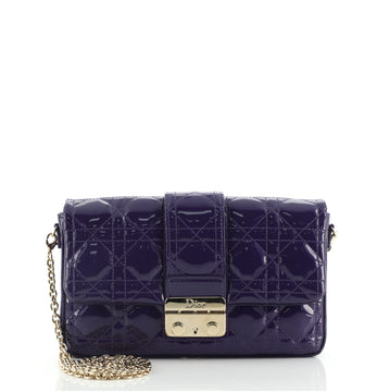 Christian Dior New Lock Pouch Cannage Quilt Patent Mini