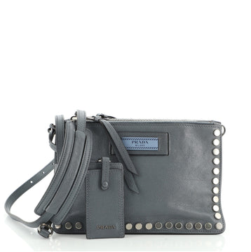 Prada Etiquette Crossbody Bag Studded Leather Small