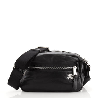 Burberry Front Pocket Crossbody Bag Soft Nappa Leather Small