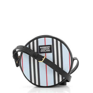 Burberry Icon Stripe Round Crossbody Bag Canvas