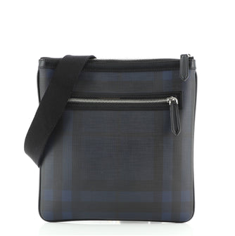 Burberry Beckley Crossbody Smoked Check Coated Canvas