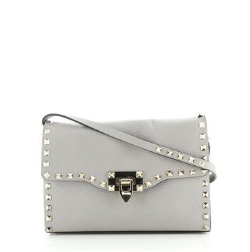 Valentino Rockstud Flip Lock Flap Bag Leather Medium