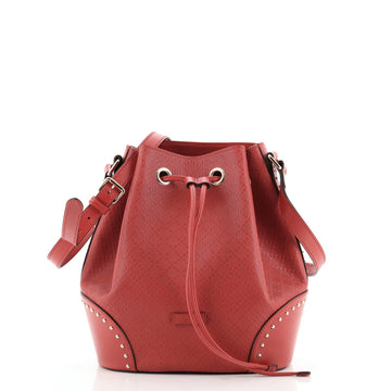 Gucci Bright Bucket Bag Studded Diamante Leather Large