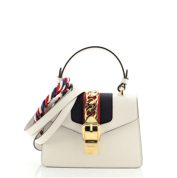 Gucci Sylvie Top Handle Bag Leather Mini