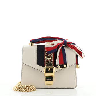 Gucci Sylvie Chain Shoulder Bag Leather Mini
