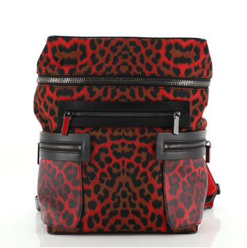 Christian Louboutin Apoloubi Backpack Printed Nylon and Leather