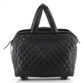 Chanel Coco Cocoon Rolling Trolley Quilted Nylon