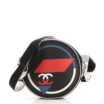 Chanel Airlines Round Crossbody Bag Canvas and Rubber