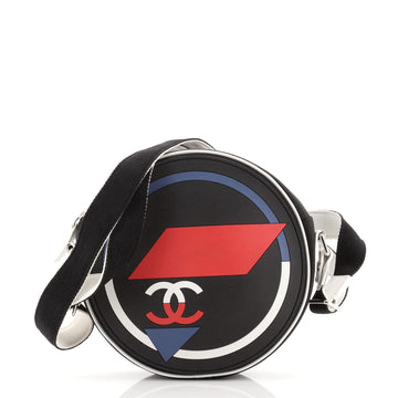 Chanel Airlines Round Crossbody Bag Canvas and Rubber