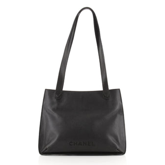 Chanel Vintage Logo Tote Caviar Large