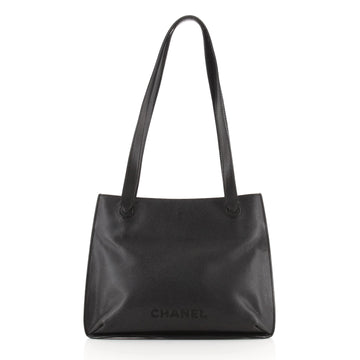 Chanel Vintage Logo Tote Caviar Large