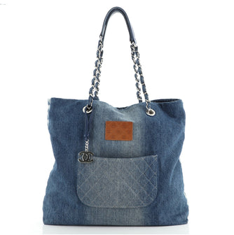 Chanel Open Shopping Tote Degrade Denim Medium
