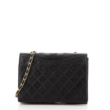 Chanel Vintage CC Chain Full Flap Bag Quilted Leather Small