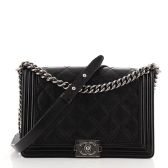 Chanel Boy Flap Bag Quilted Calfskin New Medium