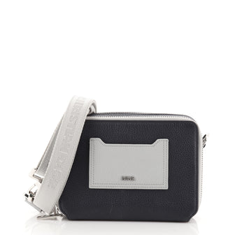Christian Dior Double Zip Crossbody Pouch Leather