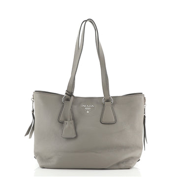 Prada Side Zip Shopper Tote Vitello Phenix Medium