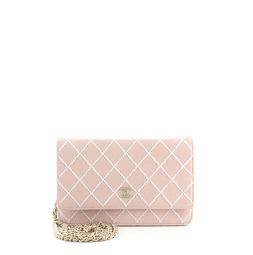 Chanel Diamond Stitch Wallet on Chain Calfskin
