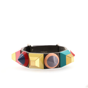Fendi Kan I Strap Bracelet Studded Leather