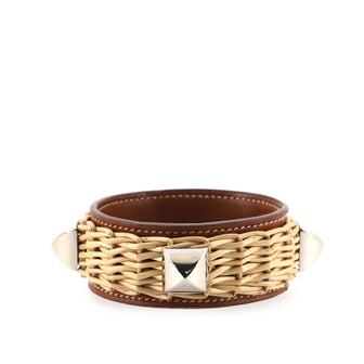 Hermes Medor Bracelet Leather and Wicker