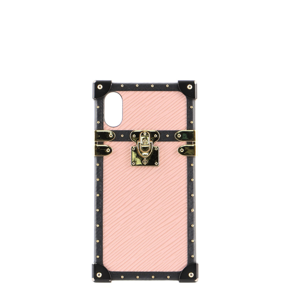 Louis Vuitton Eye Trunk Phone Case Epi Leather iPhone X Black 7378811