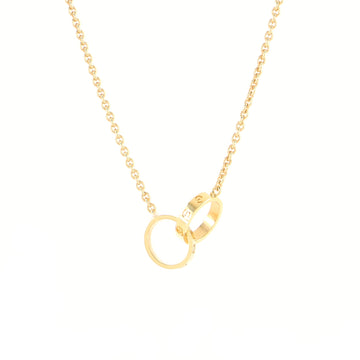 Cartier Love Interlocking Necklace 18K Yellow Gold