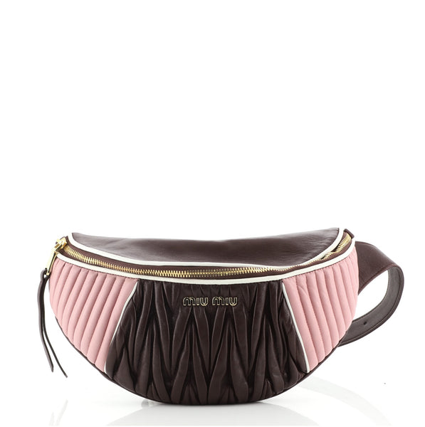 Miu Miu Biker Waist Bag Matelasse Leather 73788