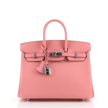 Hermes Birkin Handbag Pink Swift with Palladium Hardware 25