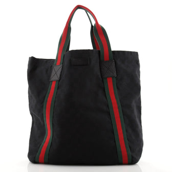 Gucci Original Web Tote GG Canvas Tall