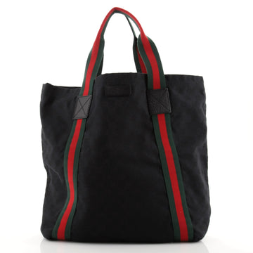 Gucci Original Web Tote GG Canvas Tall