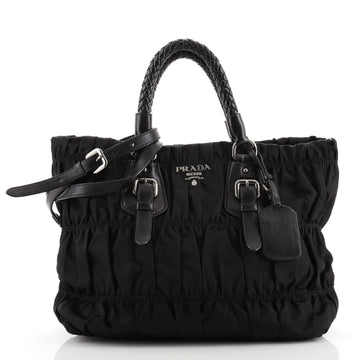 Prada Gaufre Convertible Tote Tessuto Medium