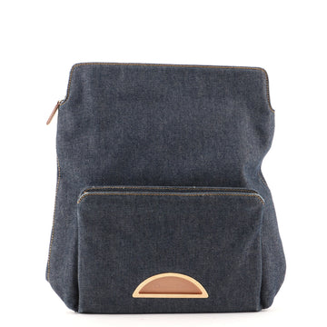 Christian Dior Vintage Zip Top Backpack Denim