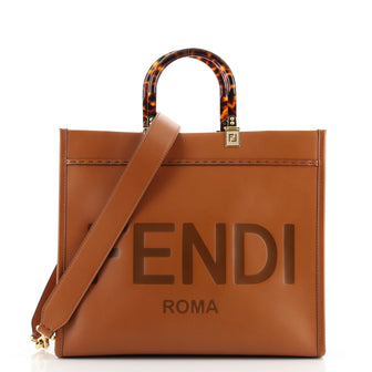 Fendi Sunshine Shopper Tote Leather Large