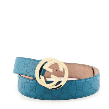 Gucci Interlocking G Belt Guccissima Leather Wide