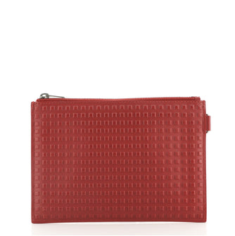 Balenciaga Zip Pouch Studded Embossed Leather Small