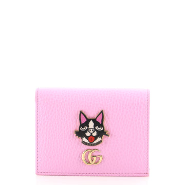 Gucci GG Marmont Flap Card Case Embellished Leather