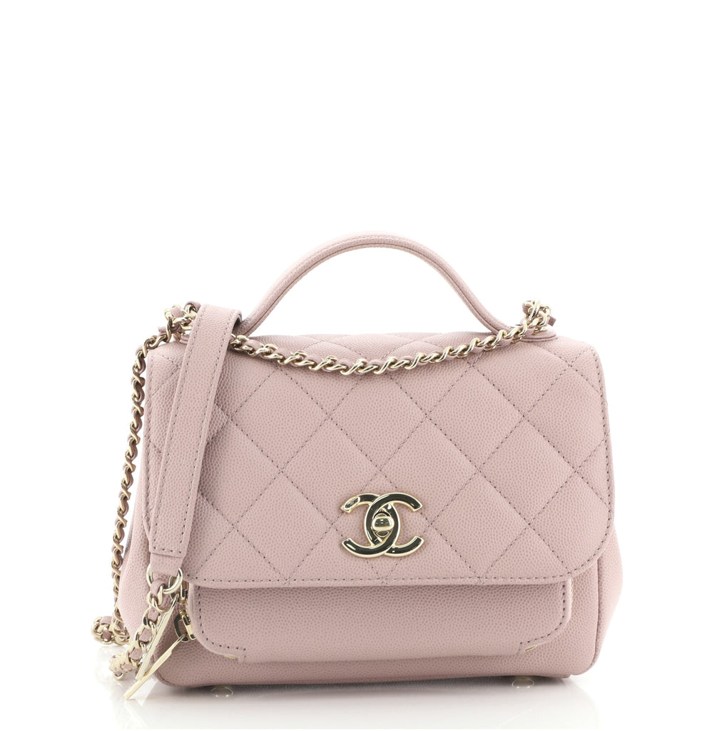 Chanel Business Affinity Flap Bag Quilted Caviar Mini Pink 739731