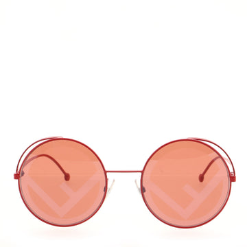 Fendi Runaway Round Sunglasses Metal