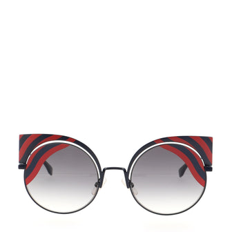 Fendi Hypnoshine Cat Eye Sunglasses Metal