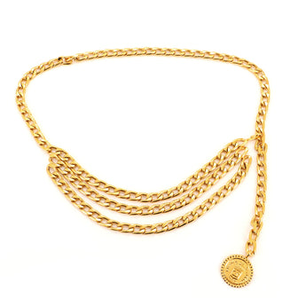 Chanel Vintage Medallion Chain Belt Metal