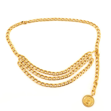 Chanel Vintage Medallion Chain Belt Metal
