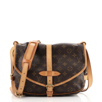 Louis Vuitton Saumur Handbag Monogram Canvas 30