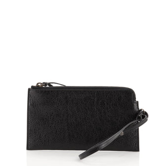 Balenciaga Zip Pouch with Strap Leather